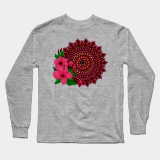 Hibiscus mandala Long Sleeve T-Shirt